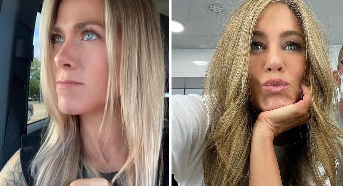 ¿Jennifer Aniston tiene una gemela? Fans la encuentran en Tik Tok. Foto: TikTok / Instagram