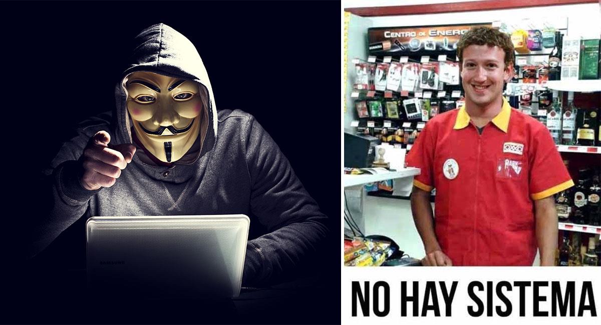 Los memes tras el anuncio de que Anonymous hackeó Facebook. Foto: Shutterstock / Twitter