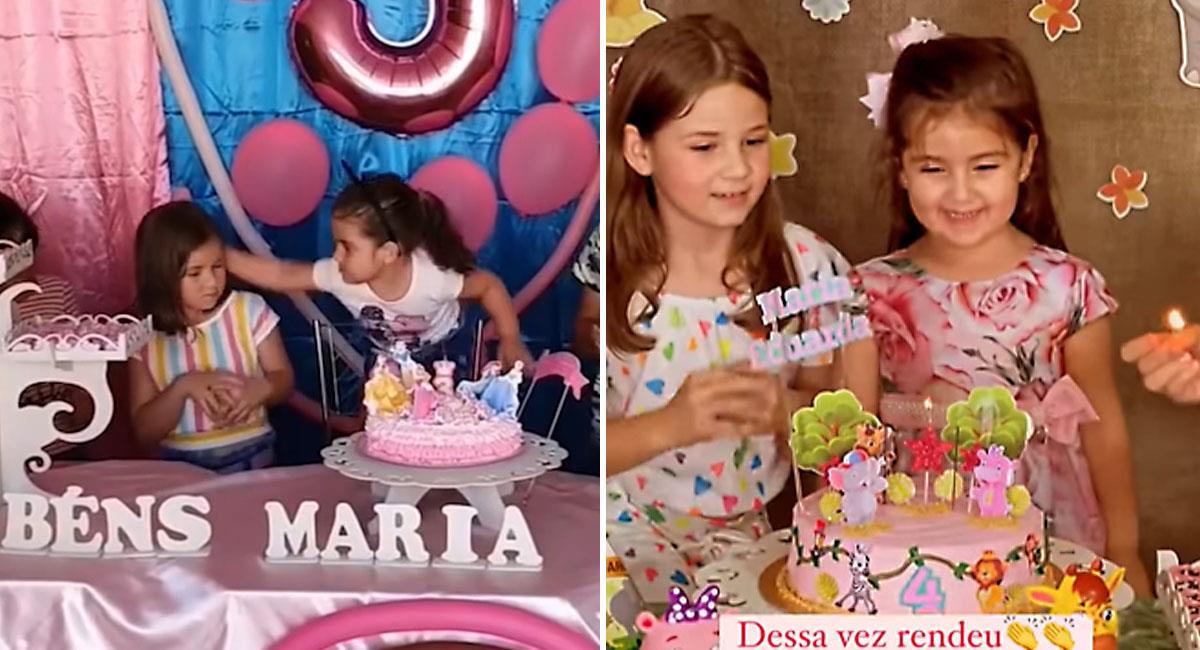 La niña del pastel reaparece a un año del épico jalón de mechas a su hermana. Foto: Youtube