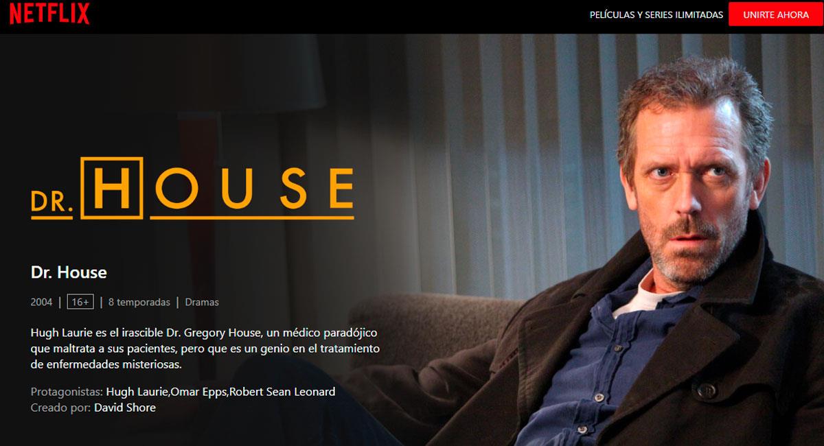 Dr. House llegó a Netflix. Foto: Netflix