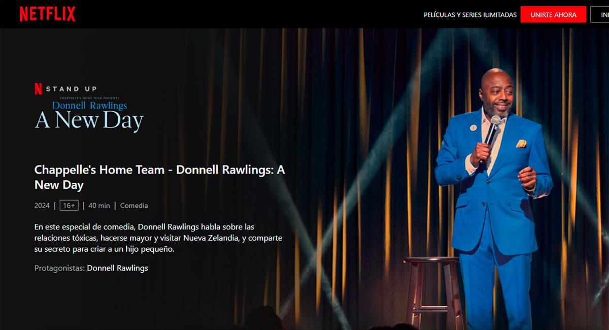 El show de Donnell Rawlings es todo un éxito en Netflix en Estados Unidos. Foto: Netflix